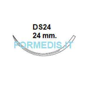 SUTURA IN SETA USP 0 ago 3/8 tagliente 24 mm. usp 0 12 pz